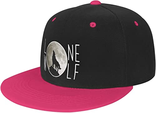 Lone Wolf Moon Baseball Cap ClassicHat Cap Hip Hop Style Flat Bill verstellbar