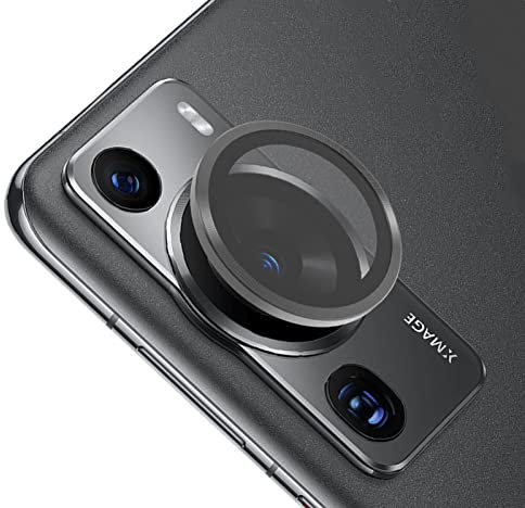 GIOPUEY Kamera Schutz für Huawei P60 Pro, [2 in 1 Material] Metallbordüre + Schutzglas, 360 Grad Schutz Kamera Linse für Huawei P60 Pro - Black