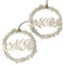 Dtoterul Mr Mrs Chair Decor Sign Legno 2 Pezzi Segni per Sedia da Sposa per Sposa e Sposo Festa di Fidanzamento Wedding Chair Decor Sign Mr Mrs Legno Bride And Groom Wedding Chair Signs