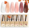 CANNI UV Nagellack 6 Farben nu blanc ton rose violet marron Maniküre Set Soak Off UV Nagellack Set