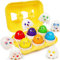 YIQOGAME Montessori Spielzeug Passende Eier,Form- Und Farblich Passendes Ei-Spielzeug Montessori Lernen Puzzle Für Kleinkinder Klangspielzeug
