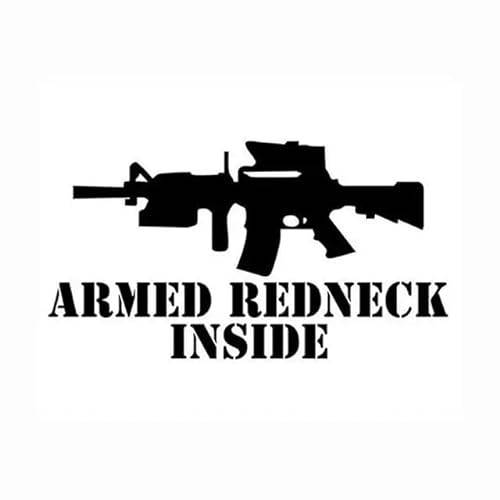 14.5CMx8CM Persönlichkeit AR-15-Gewehr Redneck Bewaffnet hinein Erinnerung Auto Aufkleber Auto Stoßstange WC Kühlschrank, Wand, Tür, Motorrad Elektro-Fahrrad-Aufkleber Dekorative Aufkleber