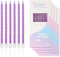 24 Pcs Birthday Candles - Purple Gold Party Candles, Colorful Happy Birthday Candles, Long Thin Candles Cake Toppers for Girls Boys Men Women Birthday Wedding Décor
