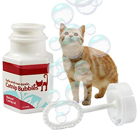 Seifenblasen Katzen Catnip, Katzenminze-Blasen Für Katzen, Natürliches Nach Ätherischen Ölen Duftendes Katzenspielzeug, Nach Ätherischen Ölen Duftendes Katzenspielzeug Für Kätzchen Im