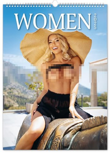 Wandkalender 2025 Hot Women, Nackte Frauen Erotik Kalender, Sexy Kalender XXX Erotiek Frauenkalender 33 x 46 cm