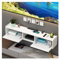 Conslika Mueble TV Flotante Blanco 80-140cm - Estantería Modular con Montaje Fácil, Diseño Minimalista para Salón (Armario Pared TV, Mueble Colgado Moderno)(100CM)