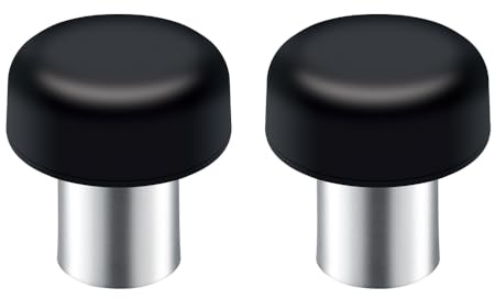 2 Pezzi Fermaporta a Muro, Fermaporta da Pavimento Fermaporta in Acciaio inox con Tampone di Gomma Tampone per Porta (60mm)