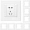8Pcs Light Switch Surround Cover Plates Socket Wall Guard Light Switch Protectors Finger Plate White Electrical Outlet Wall Protector for Covering Gaps Home Decoration