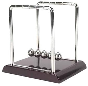 Cradle Classic with 5 Balls, Decorative Gadget Your Desk, Silver, Steel, One Size Christmas Ornament Crystal Bedroom Ornaments Decorative Home Accessories