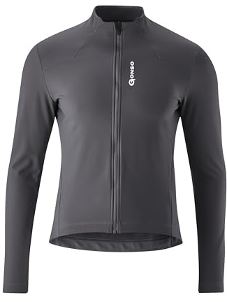 Gonso Sitivo Trikot Therm M, Herren Thermo-Fahrradtrikot, Thermotrikot | Wärmeisolierender Oberstoff, 3-teilige Steck-Rückentasche, Enganliegende Passform, Perfekt für den Winter