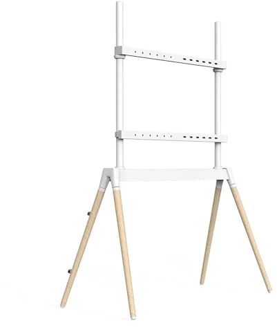 TV-Ständer für 55-86 Zoll für LED/LCD/OLED-TV, höhenverstellbar, Boden-TV-Ständer, trägt 40 kg/88,1 lbs, tragbarer Monitorständer, max. VESA 600 x 400 mm (weiß) (schwarz)