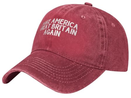 NLWQEKV „Make America Great Britain Again“ Vintage Baseballkappe, verstellbar, Baumwolle, Dad Hats Trucker Cap für Damen und Herren, Schwarz