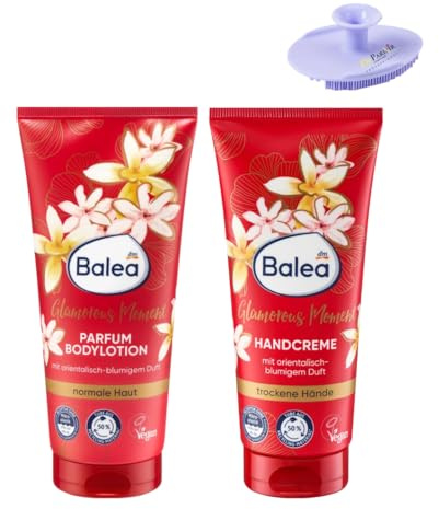 Glamorous Moment Pflege-Set – Bodylotion, Handcreme & Bonus Silikonschwamm