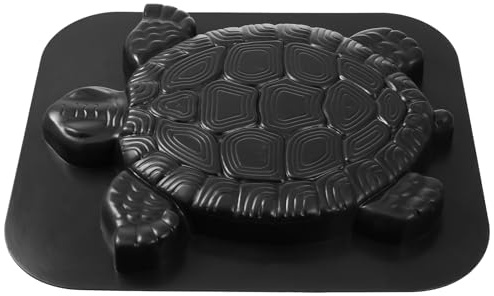 Schildkrötenform für Garten und Terrasse aus Kunststoff, Schwarz