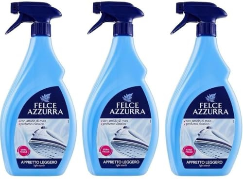 Appretto Leggero Spray Stiratura Rapida con Amido di Mais e Profumo Classico, 750 ml (750ml (3 Spray))