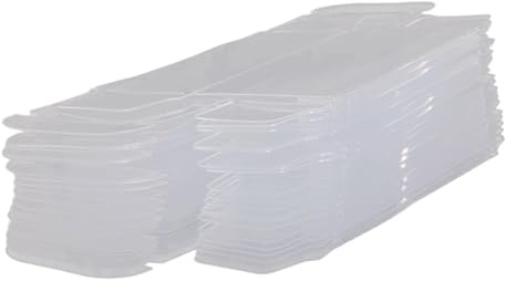 rongweiwang Stapelbare staubdichte 1/64 Displaybox zur Aufbewahrung von Spielzeugautos und zur Präsentation von Sammlerstücken. Transparente Box für Modellautos im Maßstab 1:64