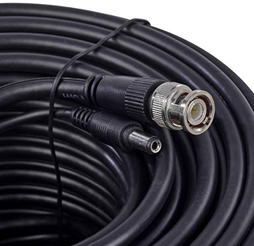 SSL 50M,60M,80M,100M RG59 BNC Video Power Cable For CCTV Camera DVR Surveillance Security System Black/White Extension Lead
