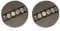 XEN Ohrstecker mit 12 Weißtopase ca. 0,26 ct. Black Rhodium