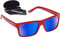 Cressi Bahia Floating Sunglasses Lunettes de Soleil de Sport Flottantes Polarisées Anti UV 100% Unisex-Adult, Rouge/Verres Miroir Bleu, Taille Unique