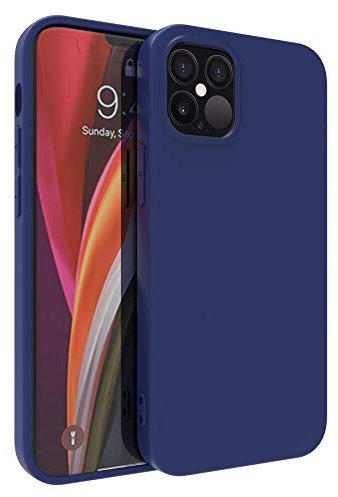 MAU Case for iPhone 12 Mini (5.4 Inch) Back Cover, Slim Lightweight Navy Blue Silicone Gel Case