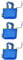 Ikea KNOLIG Mini Blue Bag Münzbörse mit Schlüsselanhänger, 104.782.42 - 3er Set