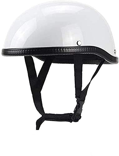 NZGMA Vintage German Black Style Motorrad Half Face Jethelm Biker mit Pilotenbrille, Spiegel Silber Chrom Helm ECE Approved Chopper Scooter Crash Moped Moto Unisex Helme