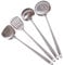 17” Wok Spatula and Ladle, Skimmer Spoon, Slotted Spatula - 304 Stainless Steel Kitchen Utensils Set, 4-Pieces Extra Long Handle Cooking Tools, All Metal Chinese Wok Utensils and Wok Accessories