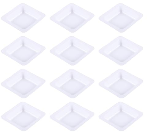 iplusmile Square Weigh Boats, 50pcs Weighing Boat Professional Lab Scale Square Dish Boat Powders Liquids Mixing Weighing Tray for Home Shop 7ml