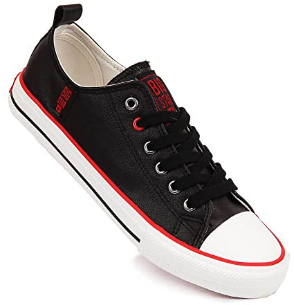 Big Star Low-Top Sneakers M Jj174068 Schwarz, Herren-Sneaker, Schwarz, 43 EU