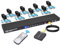 VGA KVM Switch 8 in 1 out, DGODRT KVM VGA Selector 8 port for 8 Computers Sharing 1 Monitor and 4 USB 2.0 Devices Keyboard Mouse Printer, 8 KVM Cables included + Wired Desktop Selector