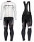 louizumify Herren Pro Radfahren Jersey Langarm Anzug 3D gepolsterte Hose, reflektierend, atmungsaktiv & schnell trocknend, Winddicht, 3 Taschen