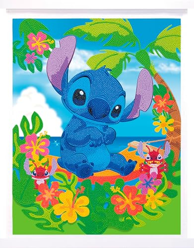 CRYSTAL ART Disney Stitch Poster mit Diamanten, 35 x 45 cm