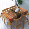 Tischdecke, Motiv: Weihnachtsbäume, Kerzen, knitterfrei und waschbar, dekorative Tischdecke für Picknick-Partys (137,2 x 182,9 cm)