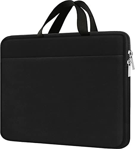 Laptop Sleeve Case 15.6 inch, Durable Travel Laptop Bag Handbag Shockproof Protective Computer Cover Carrying Bag Briefcase, Black, 17 Inch