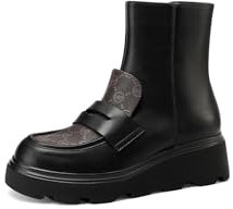 QUEEN HELENA Stivaletti con Zip Laterale Stivali Bassi Casual Donna X31-93 (Nero, Sistema Taglie Calzature EU, Adulto, Donna, Numero, Media, 35)