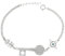 Pulsera triple amuleto de protección con nudo de bruja, llave escapulario de San Benito y cruz de Caravaca de Plata de Ley - Amuleto triple protección de Plata de Ley