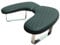 HGZLQKD U Shape Nail Arm Rest PU Leather Hand Cushion Nail Care Support Comfortable Nail Hand Rest Stand for Nails Tech Desk Home DIY, Black