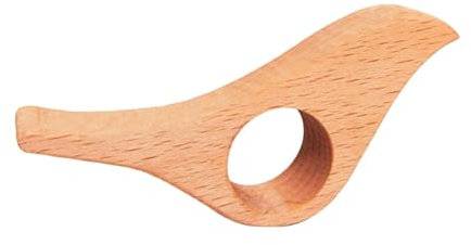 Page Holder, Thumb Book Holder, Wooden Ring Unique Bird Shape Smooth Reading Accessory for Readers, Book Lovers, and Bookworms, 3.74x1.57x0.67 Inches, Beech, Walnut