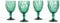 HOMLA LUNO Weingläser Set, 4 Stück, 340ml, Grün, Hochwertiges Glas, Spülmaschinenfest