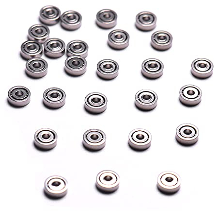 ATOPLEE 100pcs Miniatur 681ZZ 1 x 3 x 1,0 mm Metall Schild Kugellager Rad Roller Spielzeug Modell