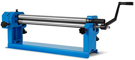 EBERTH Cintreuse Manuelle pour Tôles Jusqu'à 610 mm, Plieuse avec Trois Rouleaux en Acier de Haute Qualité, Rouleau Supérieur Pivotant et Manivelle Facile à Utiliser, Cintreuse à Trois Rouleaux