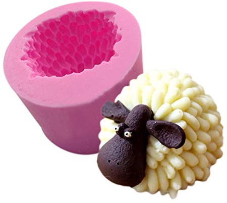 WonDerfulC Silikonformen Ziege und Schaf DIY Handgemachte Seife Fondant Backformen 3D Kunst Weihnachten Geburtstag Kuchen Dekoration Backwerkzeuge (B)