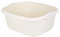 Plastic 39cm Rectangular Washing Up Bowl Kitchen Basin Mixing Sink Bowls Tidy Organizers (Soft Cream)