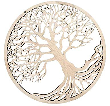 Dongzhi, albero della vita, decorazione da parete in legno, albero della vita, decorazione da parete per interni ed esterni, 30 cm
