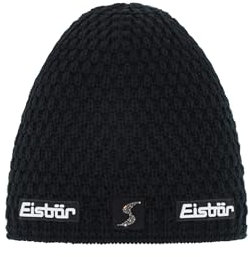 Eisbär Trail Crystal Skipool Beanie Strickmütze Skimütze Wollmütze Merinomütze Wintermütze (One Size - schwarz)