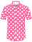 Lars Amadeus Chemise à Pois d'été pour Hommes boutonnée à Manches Courtes Motif Chemises hawaïennes Rose S