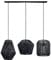 Paco Home Pendelleuchte Esstisch Korb Boho Hängelampe Esszimmer Lampe E27 Pendellampe Rattan Papier, Farbe:Schwarz (Ø28 + Ø30 + Ø33cm), Leuchtenart___Farbe:Pendelleuchte - Schwarz