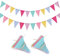 2 Stück Wimpelkette, Wimpel Banner, Wimpel Girlande für Kinderzimmer Geburtstag Party Hochzeit Dekoration Indoor Outdoor (Jedes Set enthält 12 Wimpelketten in 6 Farben)