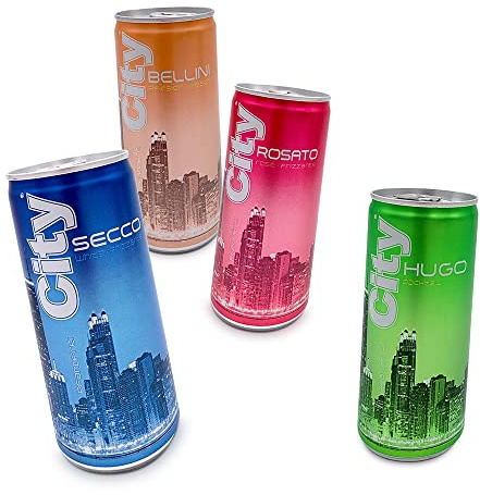 City Mix Probierbox je drei Hugo,Bellini,Rosato und Secco Dosen 200ml incl. EINWEGPFAND