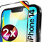 UTECTION 2x Full Screen Schutzglas für iPhone 14 | Perfekte Passform vom deutschen Anbieter | Kinderleichte Anbringung > keine Blasenbildung, ultimative Glashärte für Langzeitschutz, 2 Stück